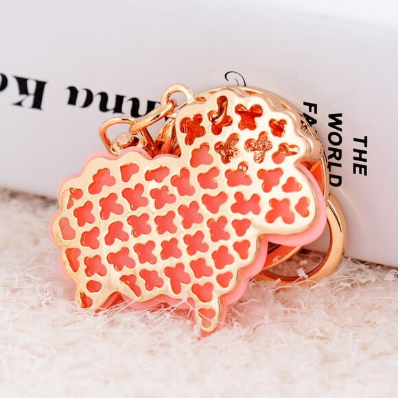 Little Sheep Keychain Rhinestone Sheep Bag Charm Sheep Charm - Picture 5 of 8